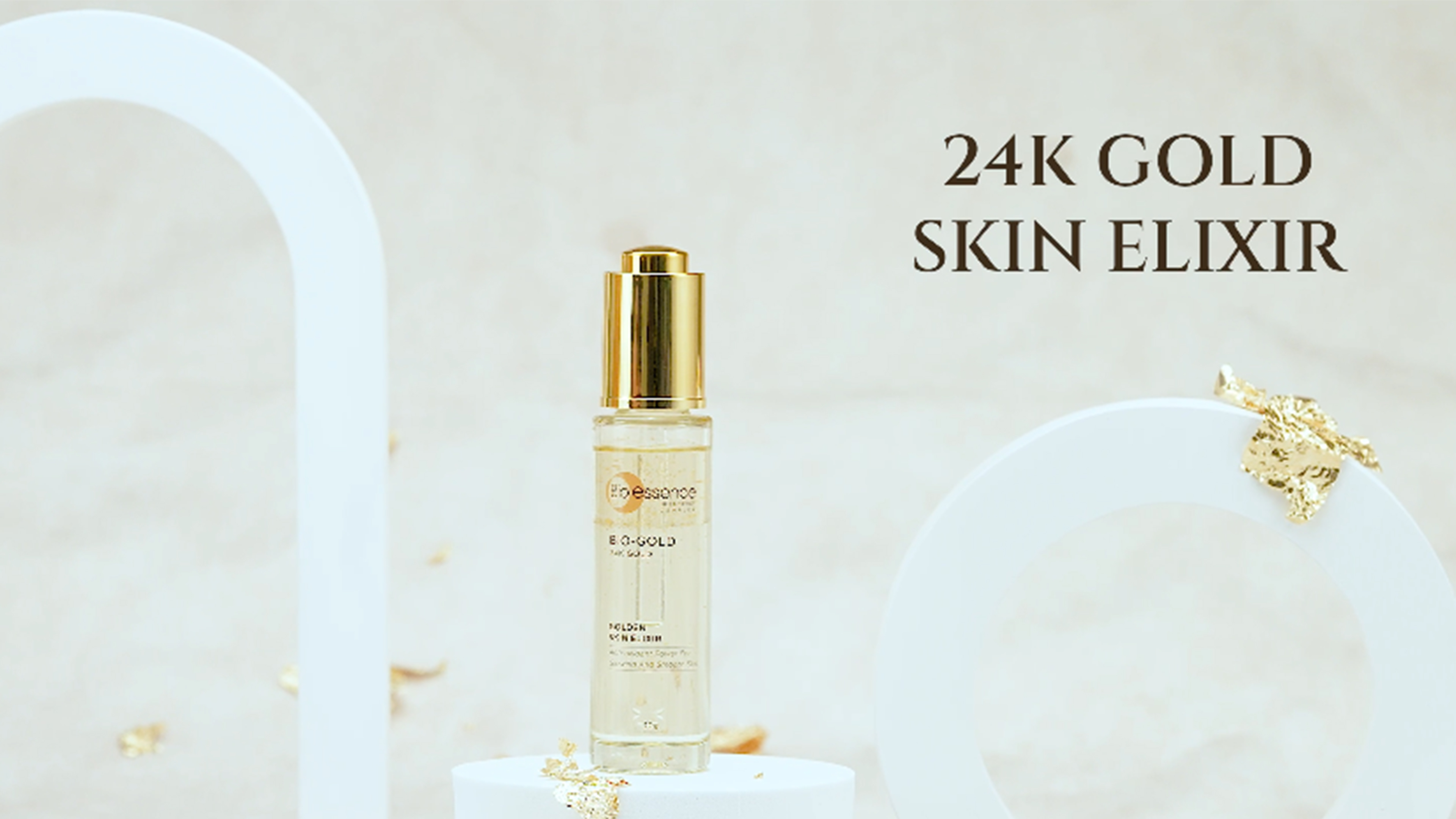 Bio Essence 24K Gold Skin Elixir, Vitamin C Face Serum, Moroccan